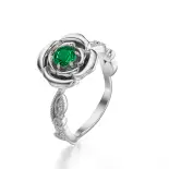 Pierścionek zaręczynowy róża białe złoto AJPZ_145